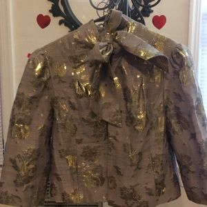 Cropped Embellished Floral Jacket